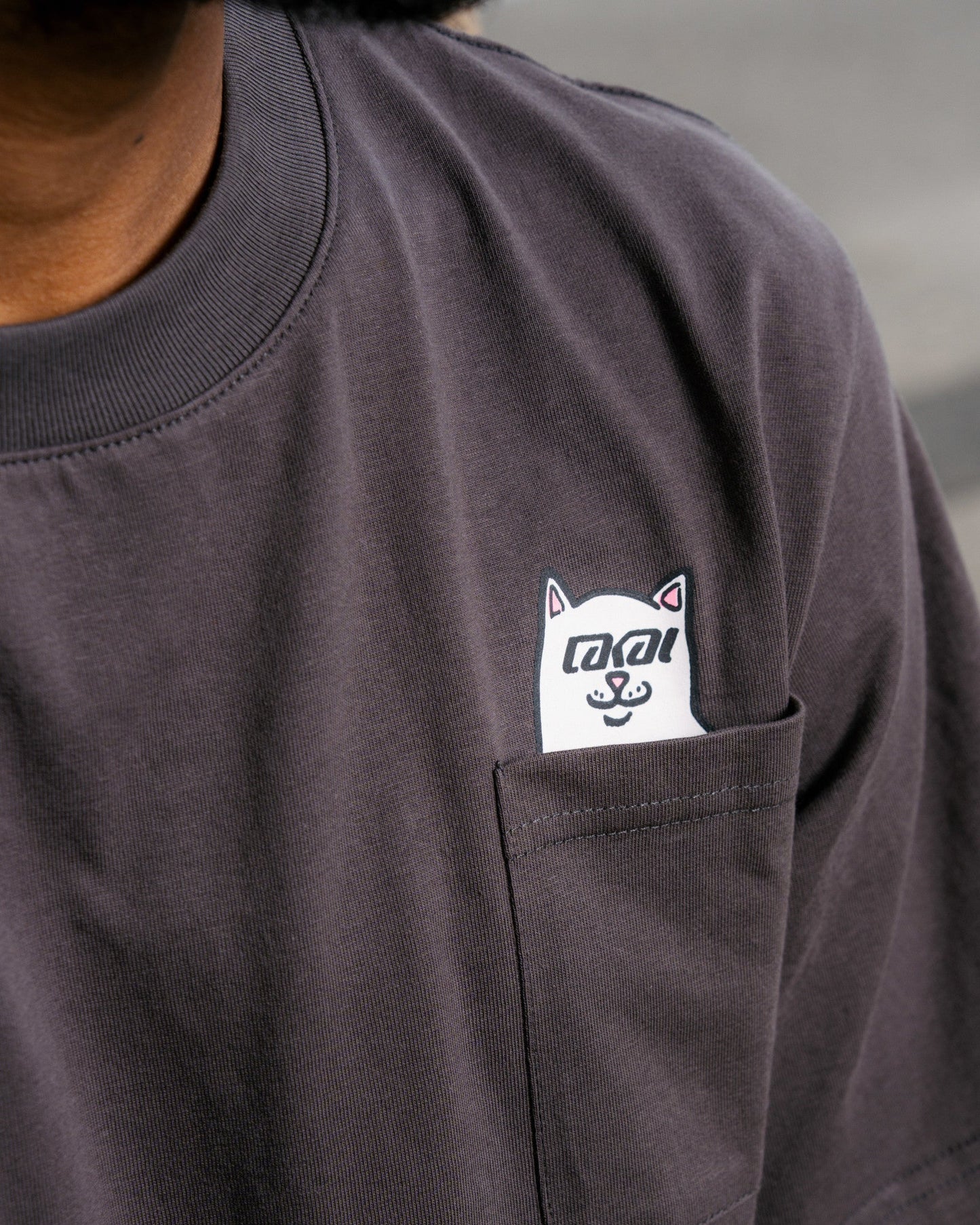 LAKAI X RIPNDIP Lord Nerm Pocket SS Tee - Dark Grey