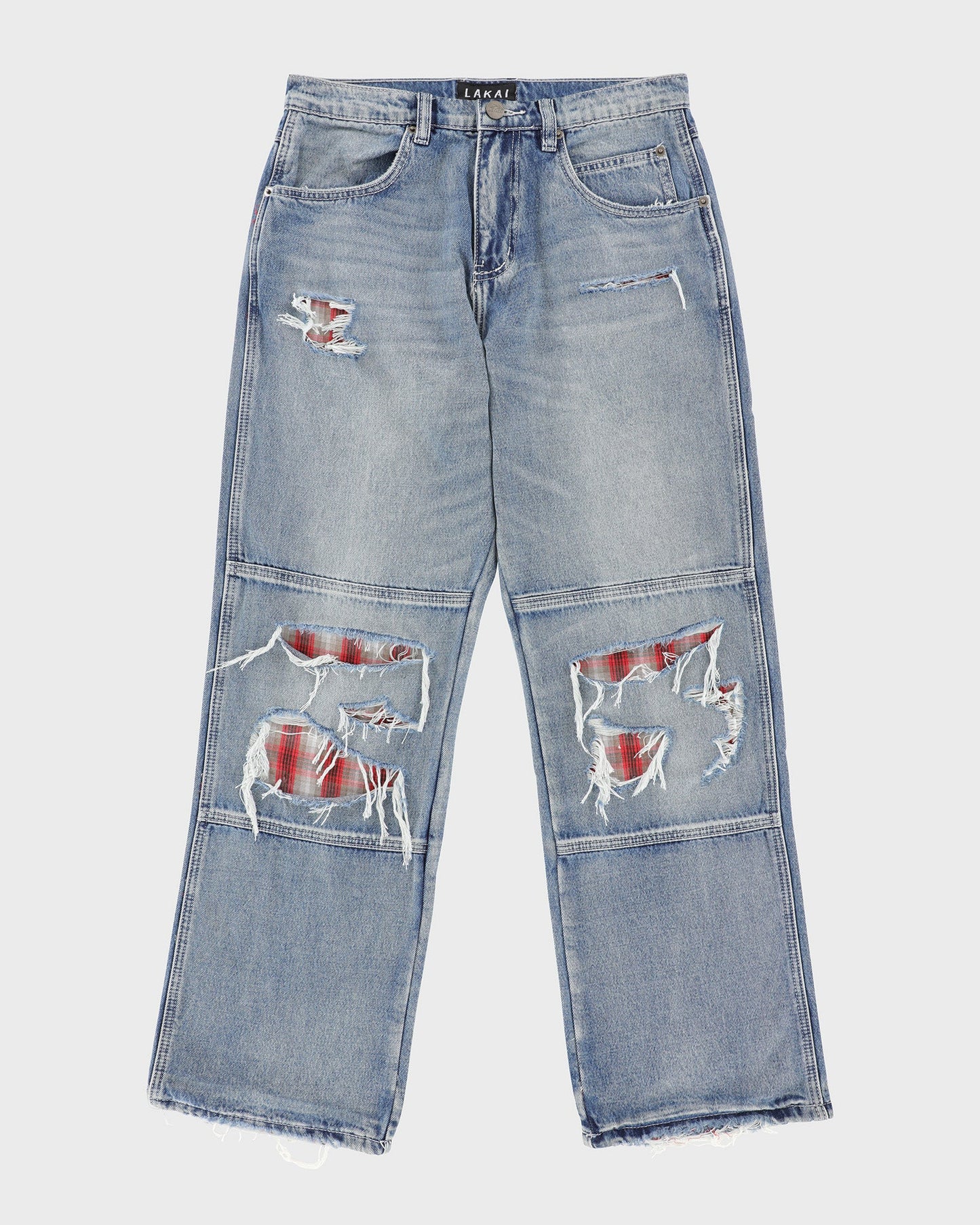 Distressed Double Knee Denims