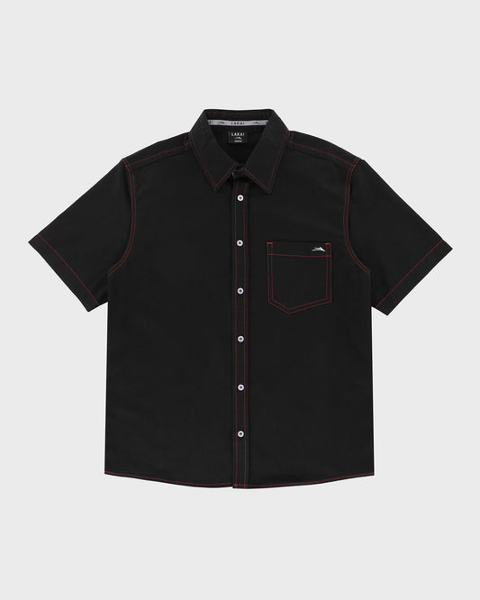 Heavyweight Button Up Shirt - Black