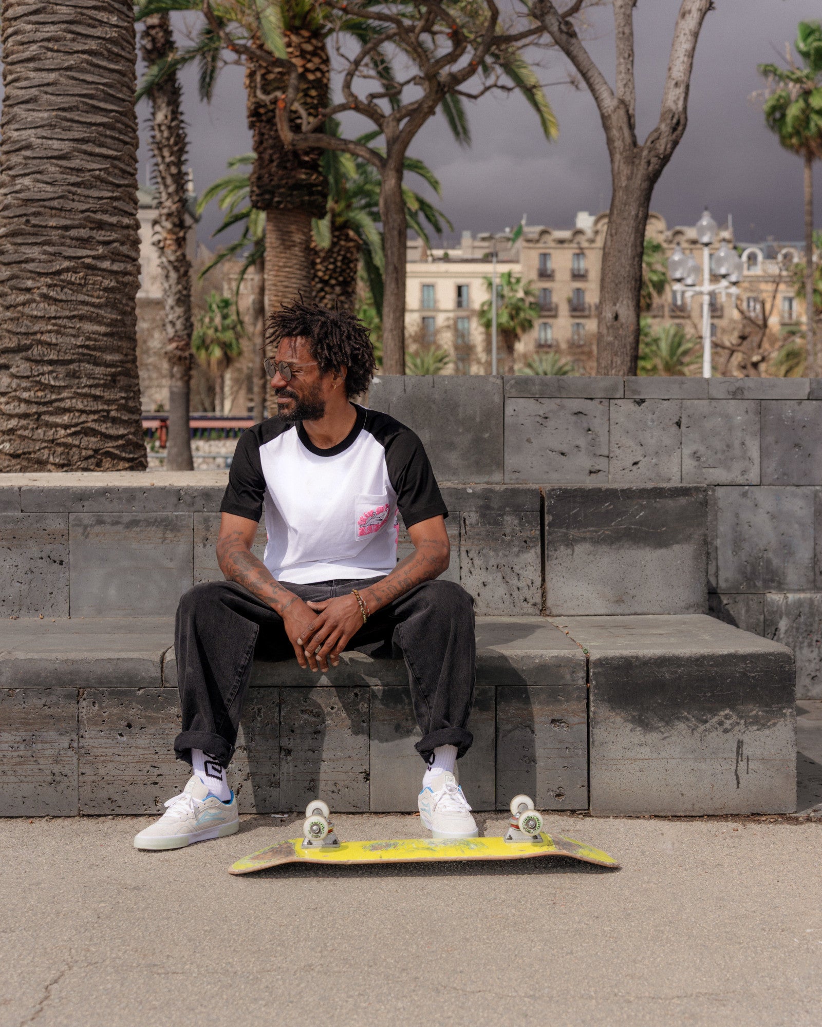 LAKAI x RIPNDIP - Raglan SS Tee - White Black – Lakai