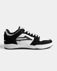 Lakai x Aura Telford Low skate shoe in Black, side profile