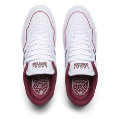 Terrace - White/Burgundy Leather