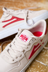 York - White/Red Suede