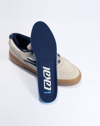 Lakai Aran skate shoe in Whisper White Suede, insole