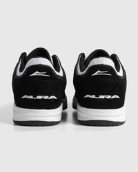 Lakai x Aura Telford Low skate shoes in Black, heel view