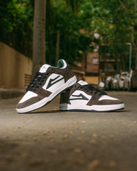 Skater wearing Lakai Telford Low Evon Martinez skate shoes